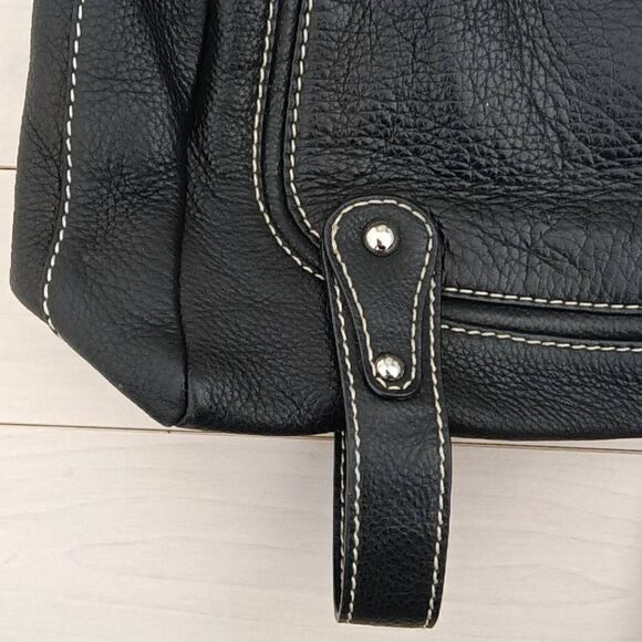 Sophia Caperelli Womens Animal Print Lining Multi-Pocket Shoulder Handbag Black - Picture 6 of 8